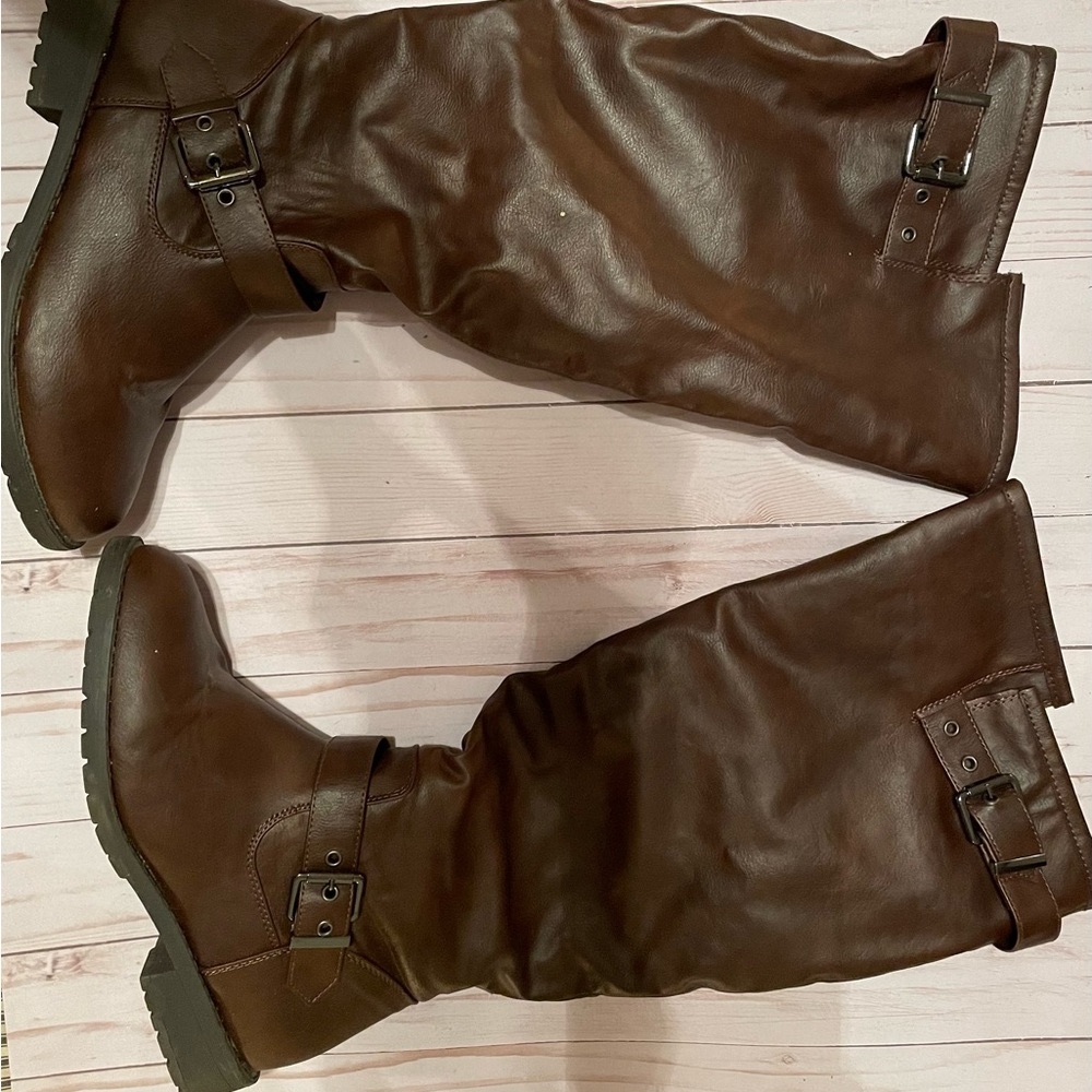 Brown Charlotte Russe below the knee boots